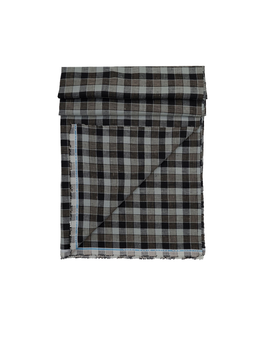 

Linen Club Men Black & Grey Checked Cotton Shirt Clothing Fabric