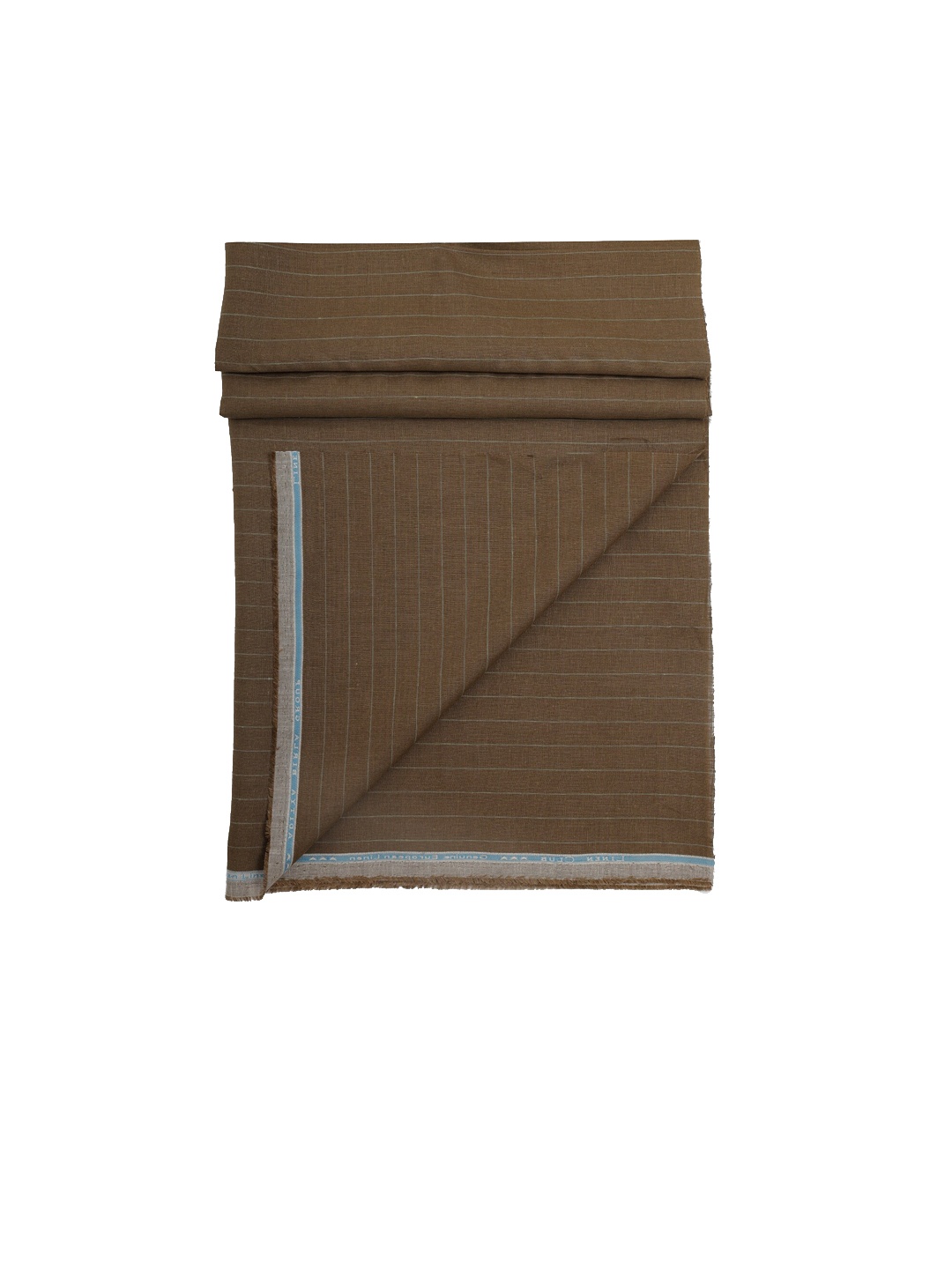 

Linen Club Men Brown Striped Linen Shirt Clothing Fabric