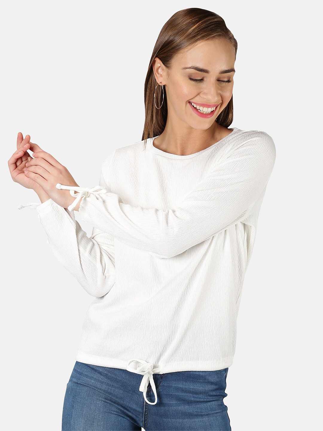 

UrGear Women White Cotton T-shirt