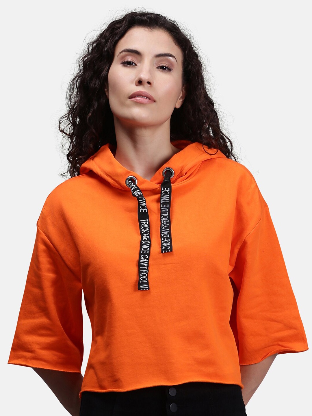 

UrGear Orange Extended Sleeves Hooded Top