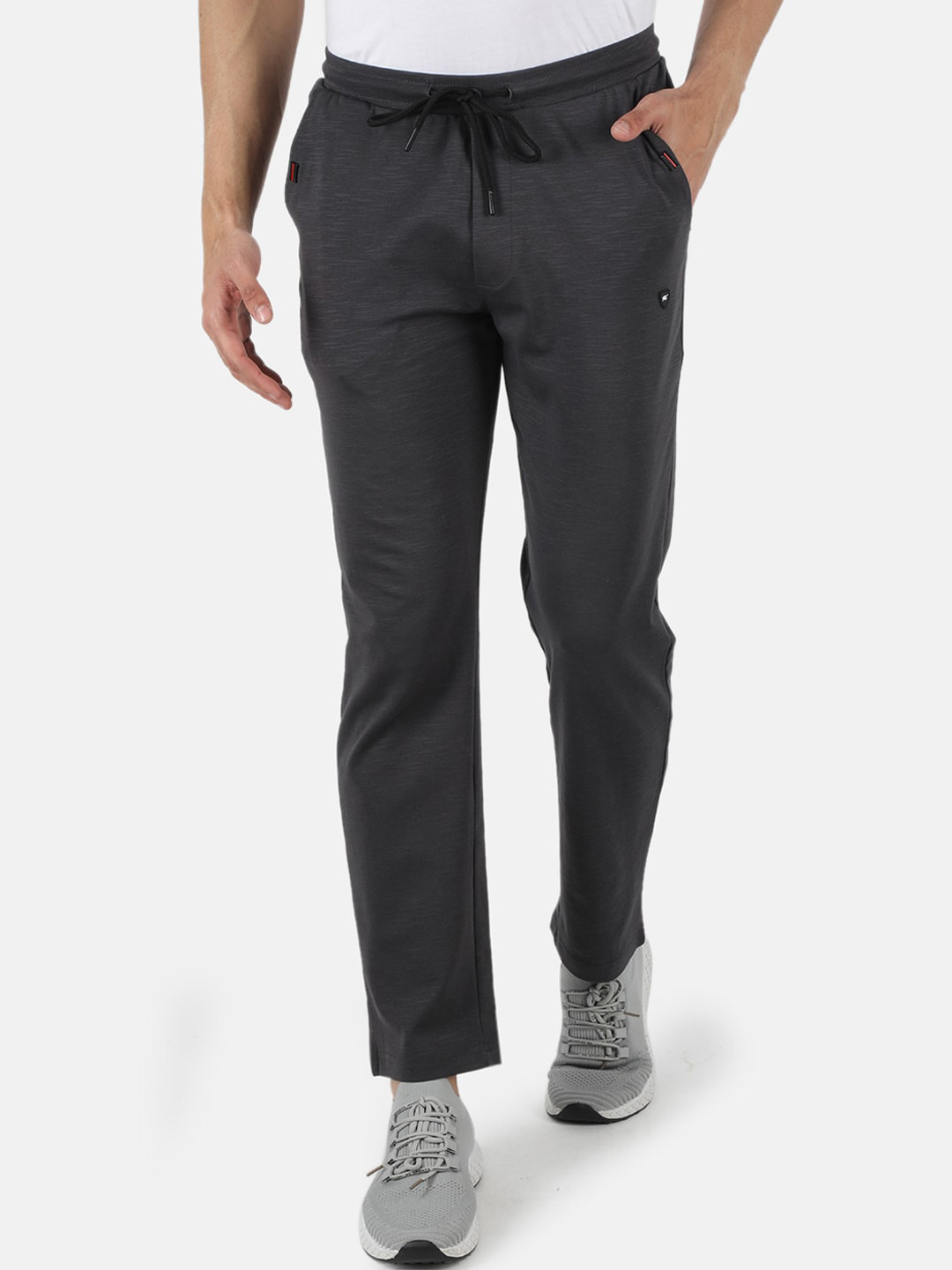 

Monte Carlo Men Grey Solid Track Pants