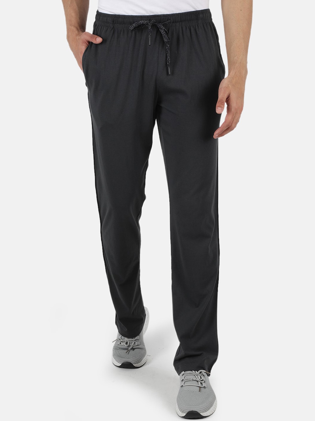

Monte Carlo Men Grey Solid Track Pants