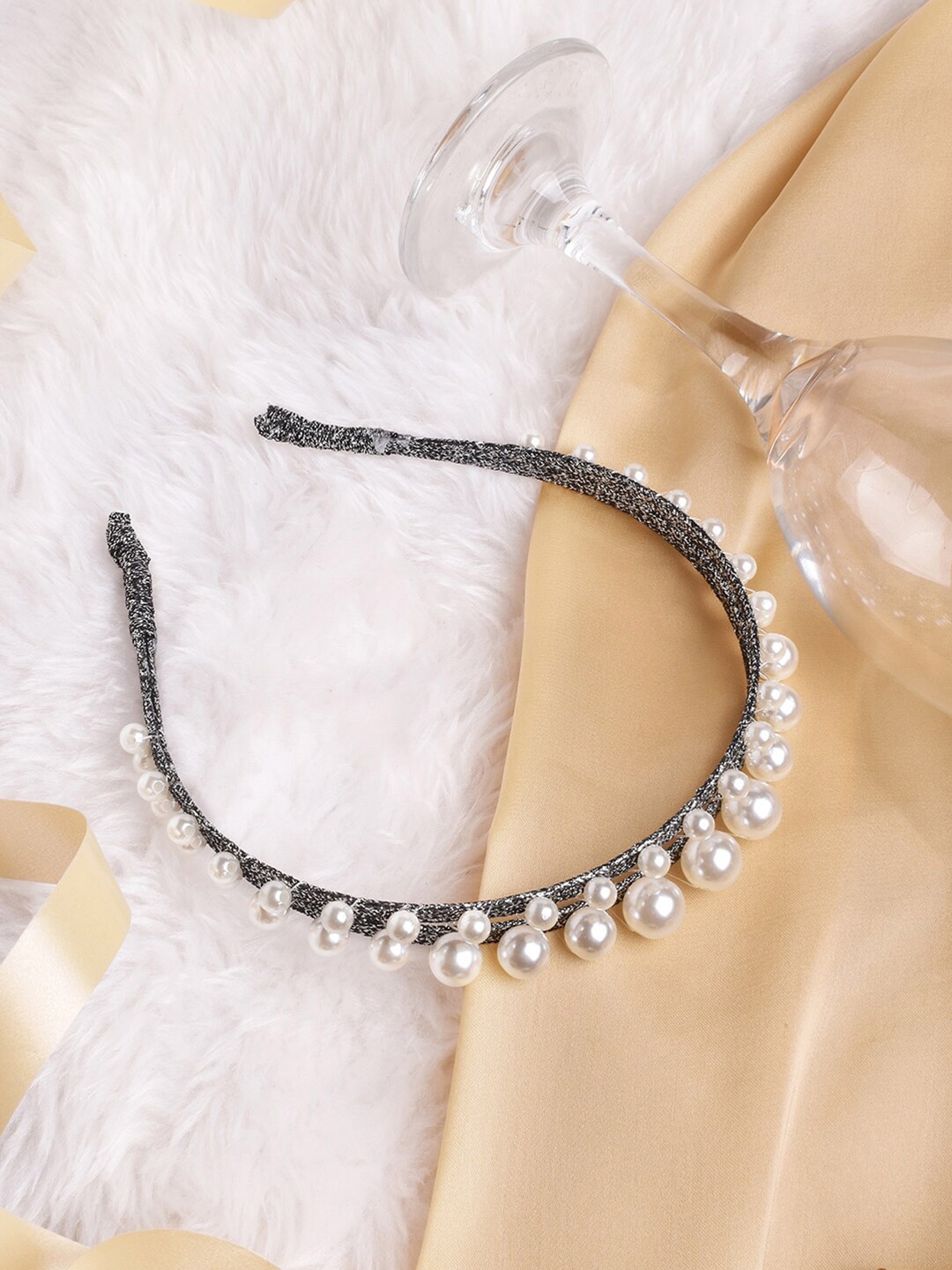

JOKER & WITCH Women White Embellished Hairband