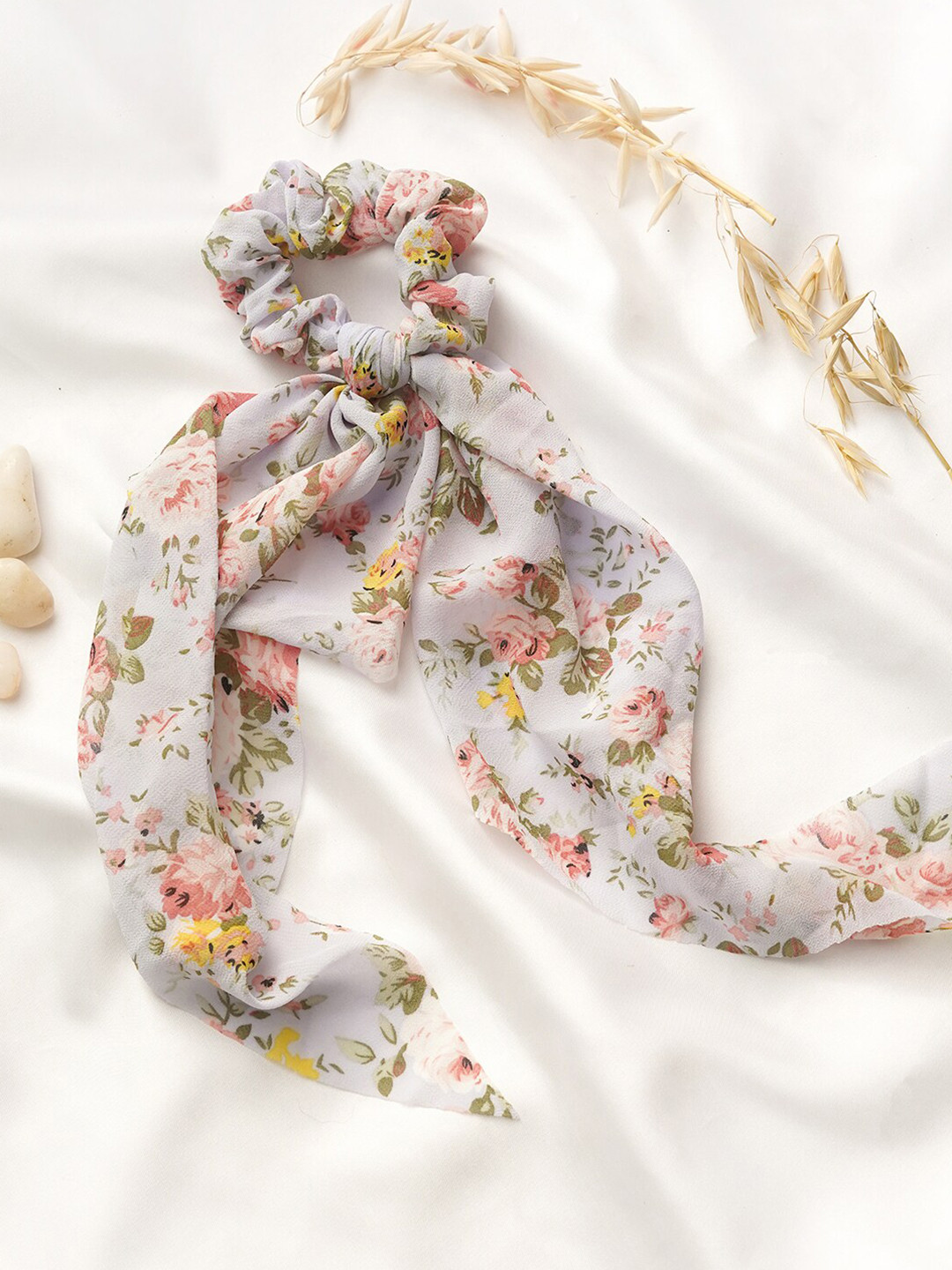 

JOKER & WITCH Women Purple Carya Floral Scarf Scrunchie