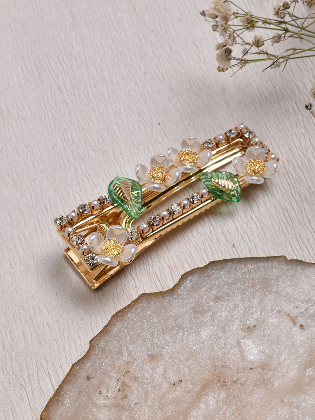 

JOKER & WITCH Women Multicoloured Embellished Alligator Hair Clip, Multi