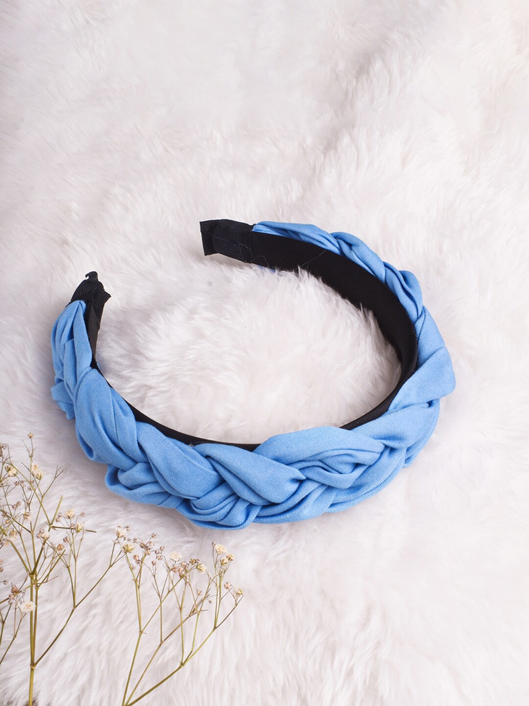 

JOKER & WITCH Women Blue & Black Braided Hairband
