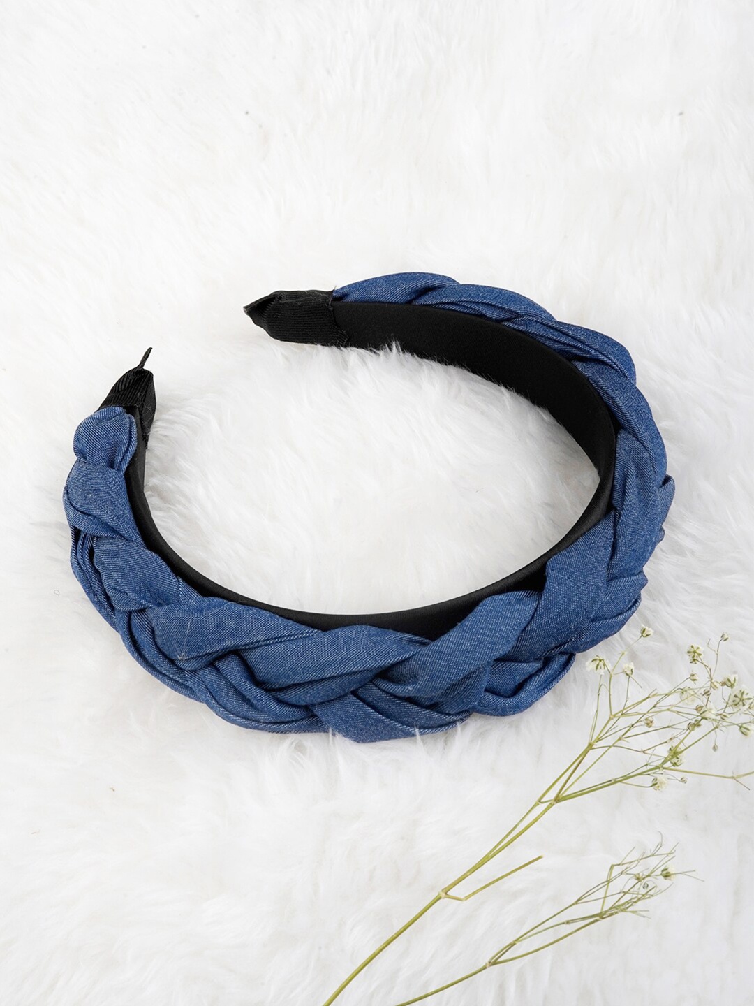 

JOKER & WITCH Women Blue & Black Lassie Braided Bubble Hairband