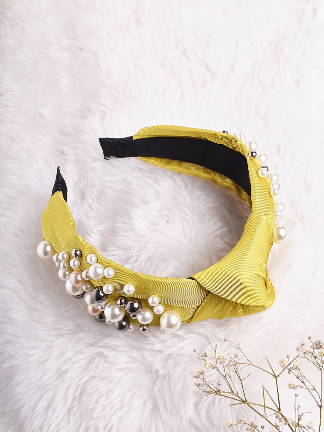 

JOKER & WITCH Women Yellow Embellished Hairband