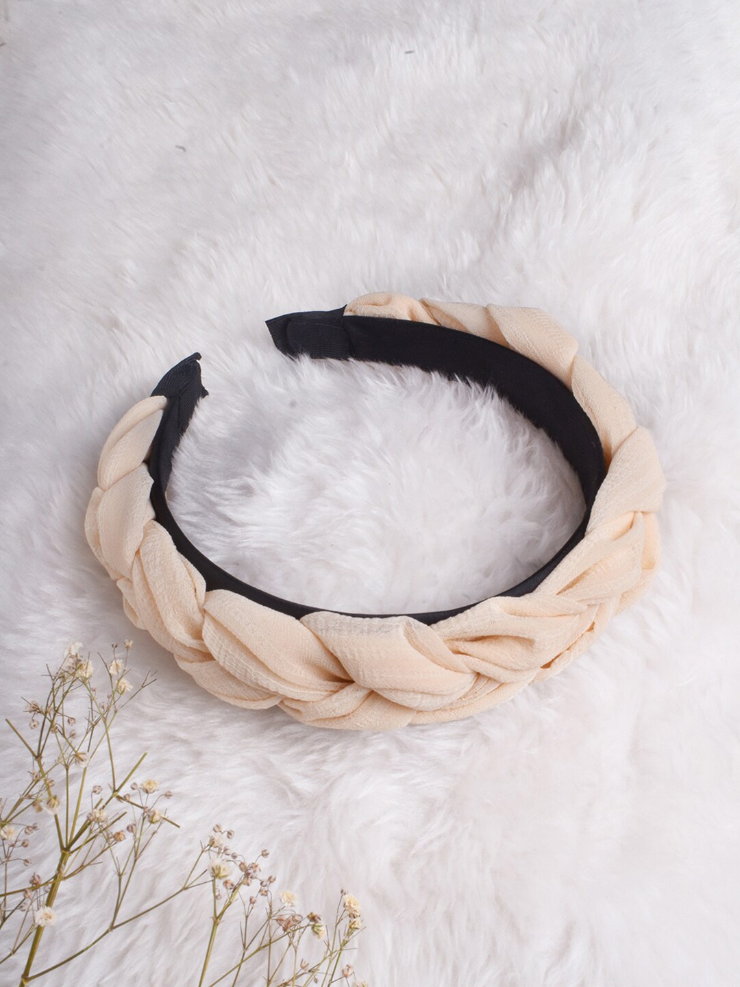 

JOKER & WITCH Women Beige Braided Hairband