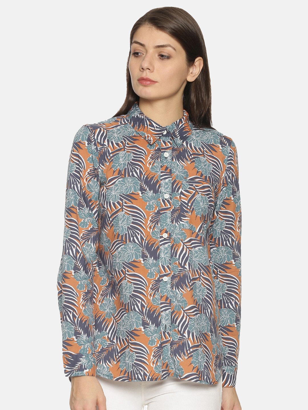 

Campus Sutra Women Multicoloured Classic Printed Casual Shirt, Multi