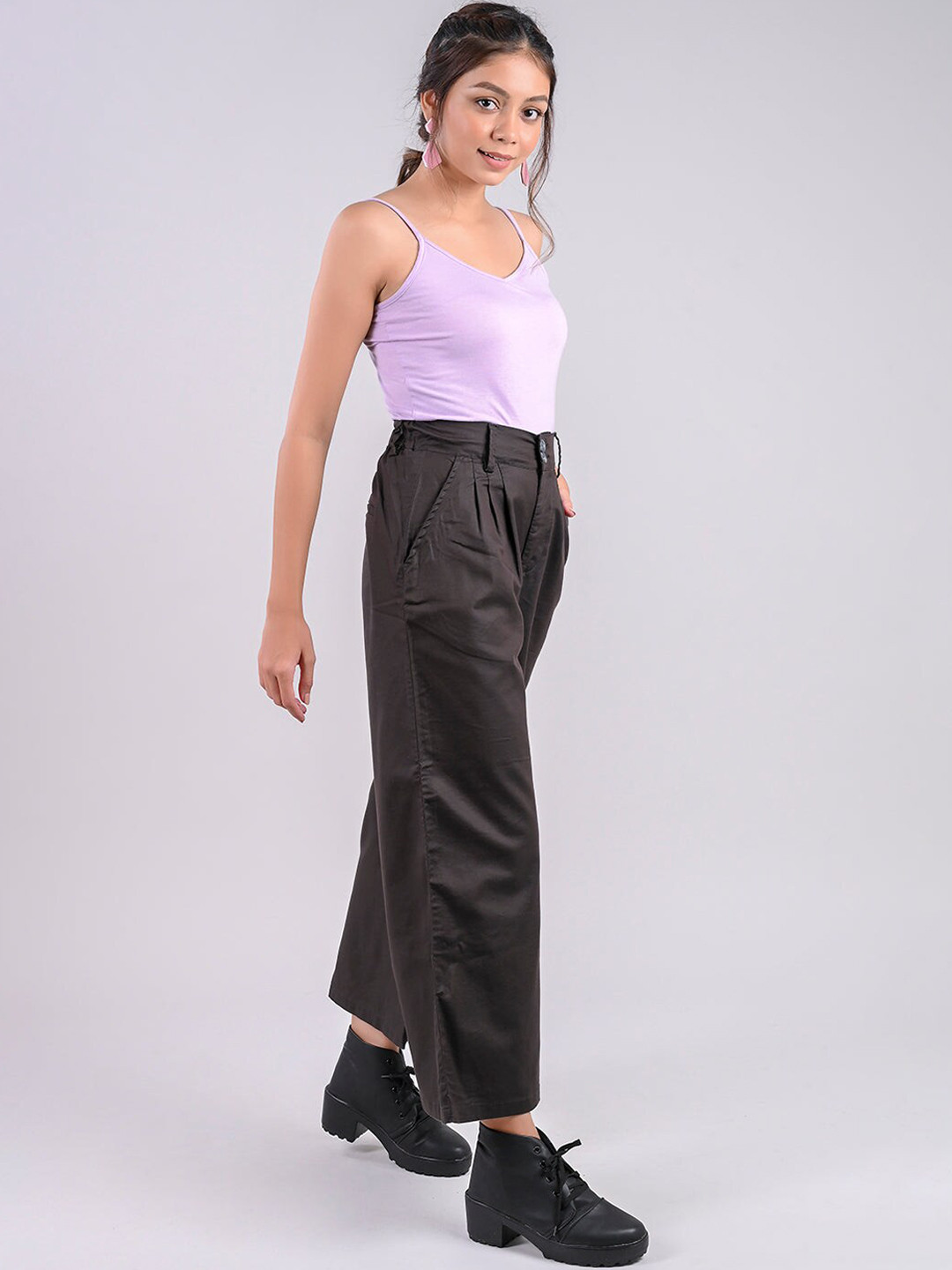 

FREAKINS Women Charming Charcoal High-Rise Flared Fit Jeans