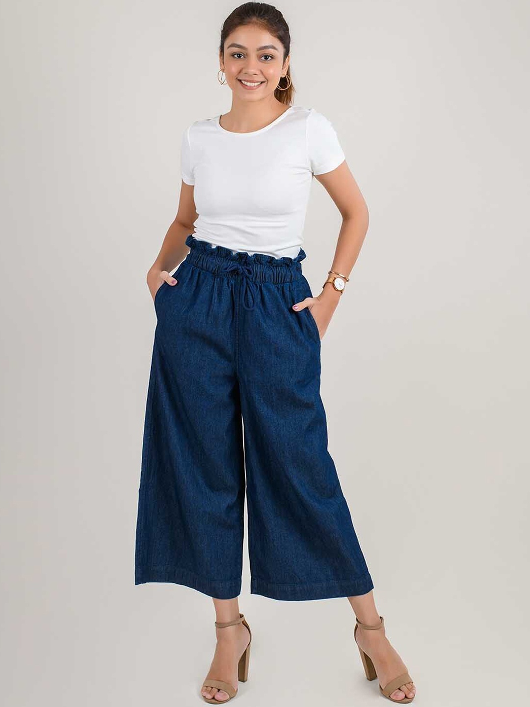 

FREAKINS Women Blue Flared High-Rise Jeans
