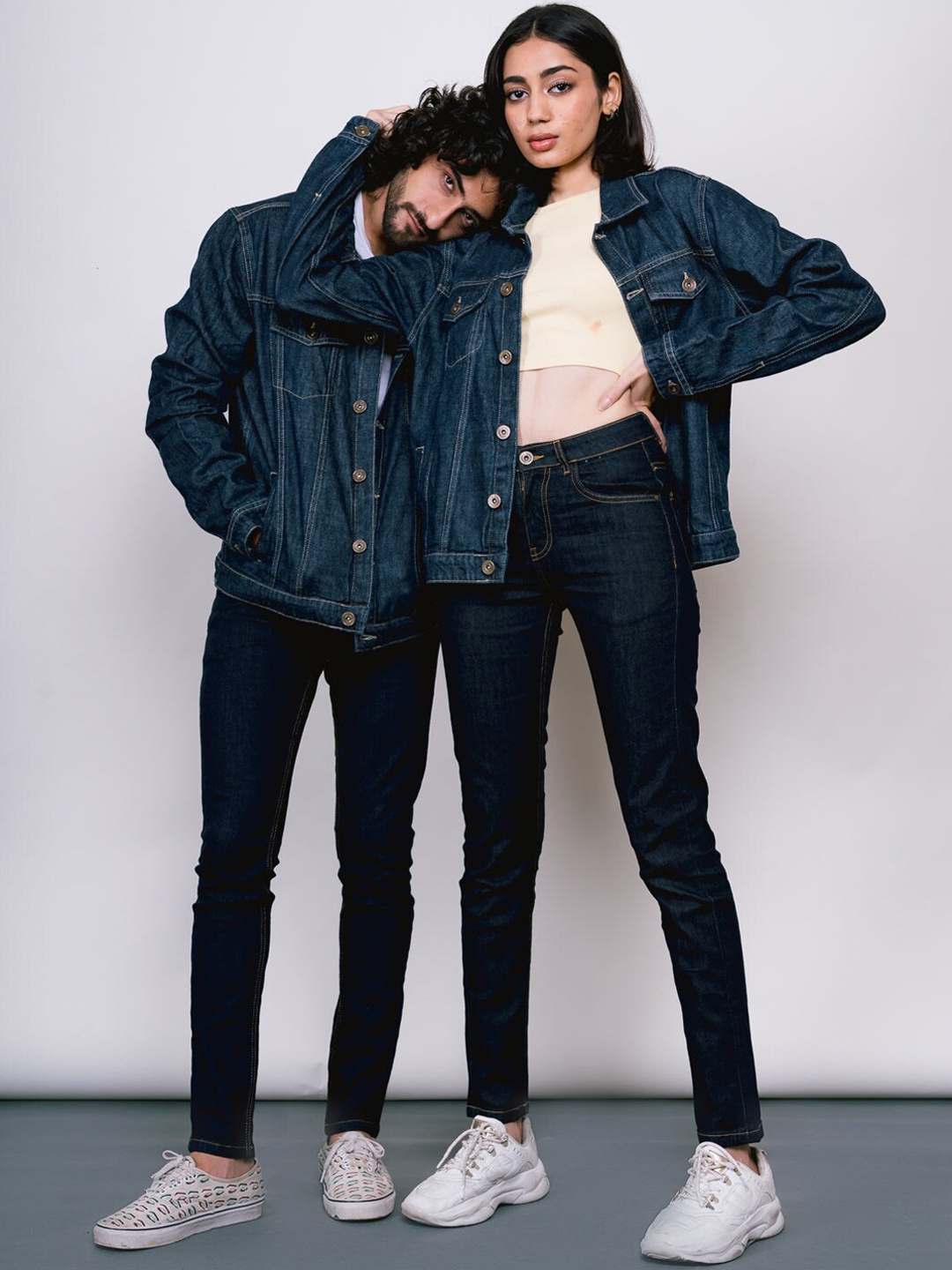 

FREAKINS Unisex Blue Slim Fit High-Rise Jeans