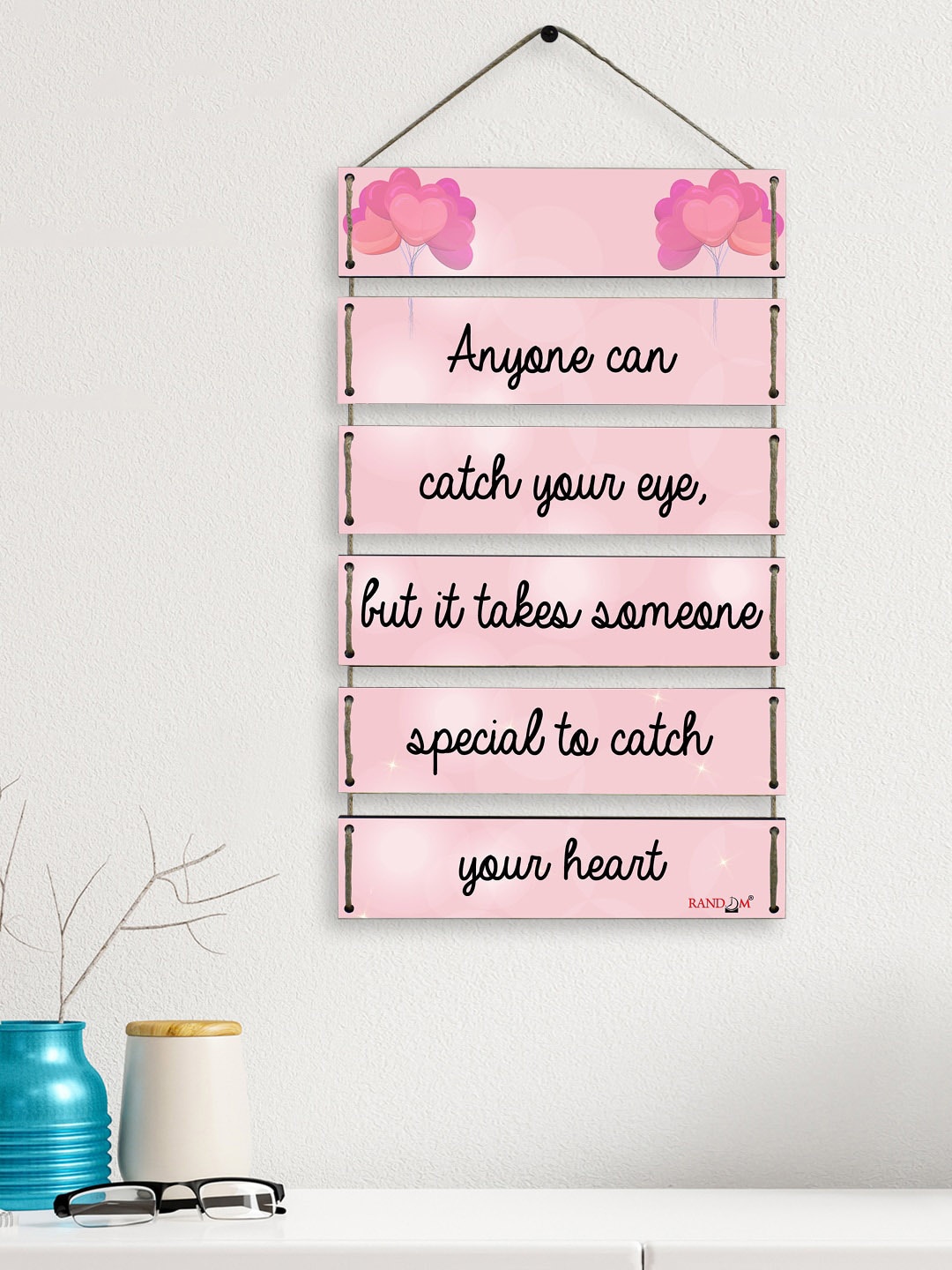 RANDOM Pink Motivational Quotes MDF Wall Decor
