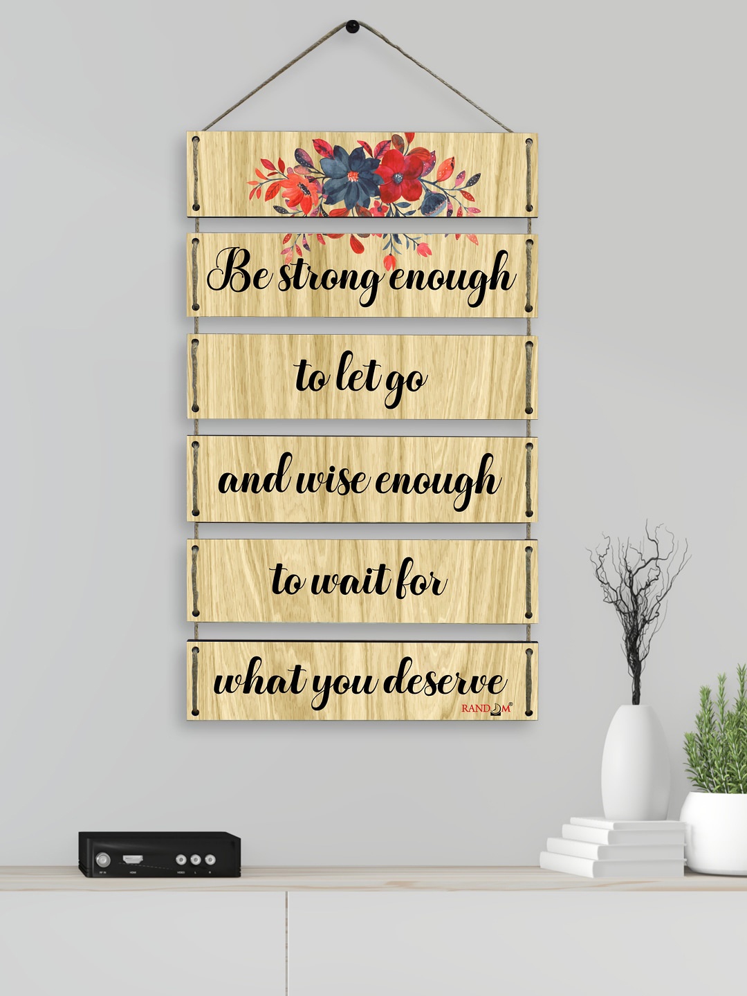 

RANDOM Set of 6 Yellow Motivational Quotes Wall Hanging
