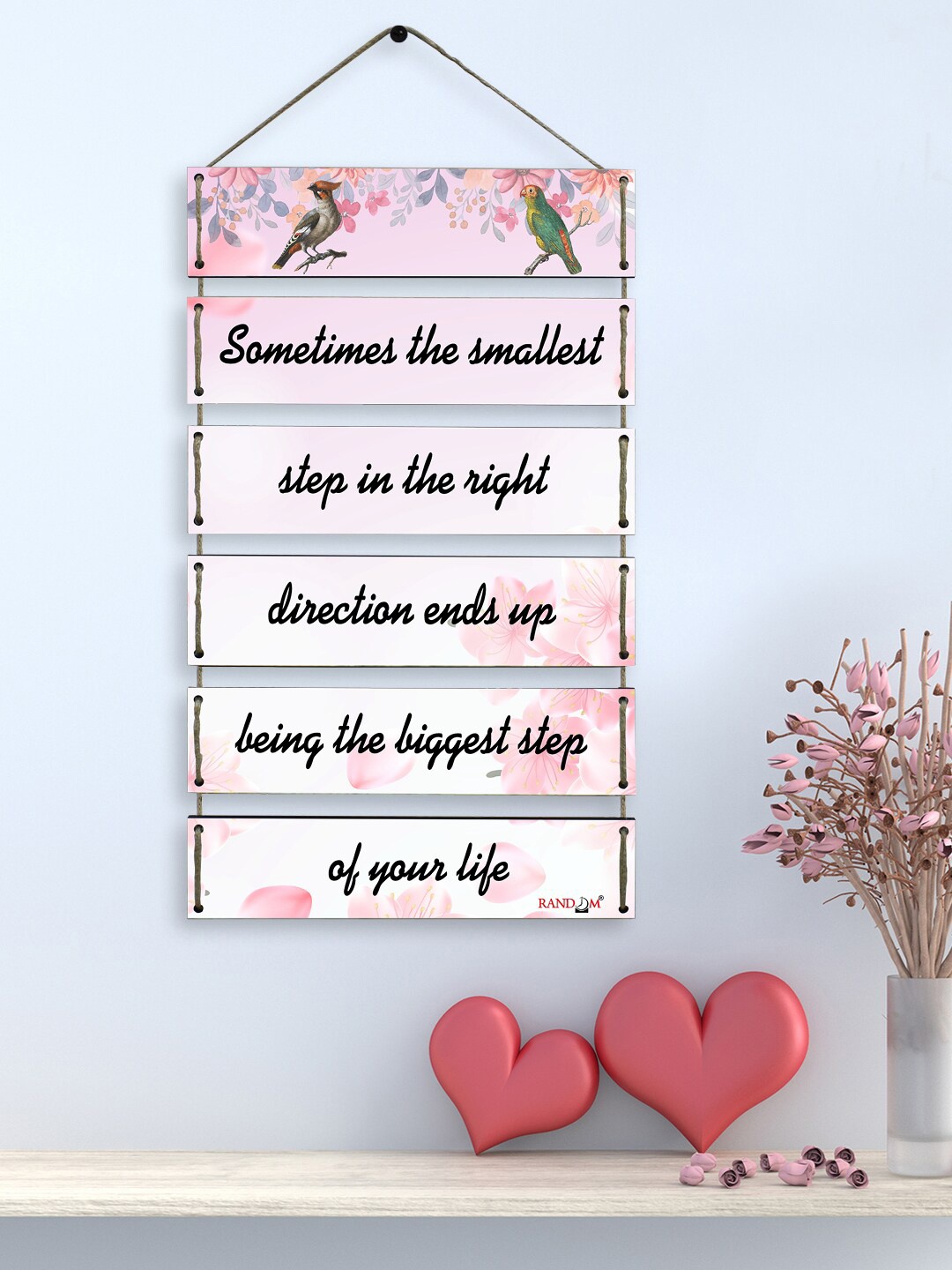 

RANDOM Pink Motivational Quotes Wooden Wall Hangings