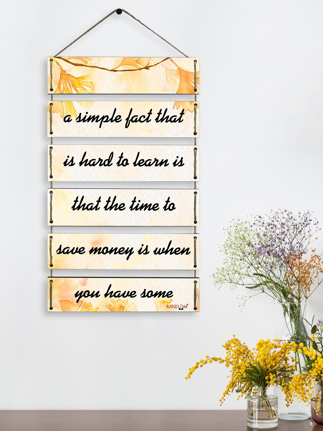 

RANDOM Yellow Motivational Quotes Wooden Wall Hangings