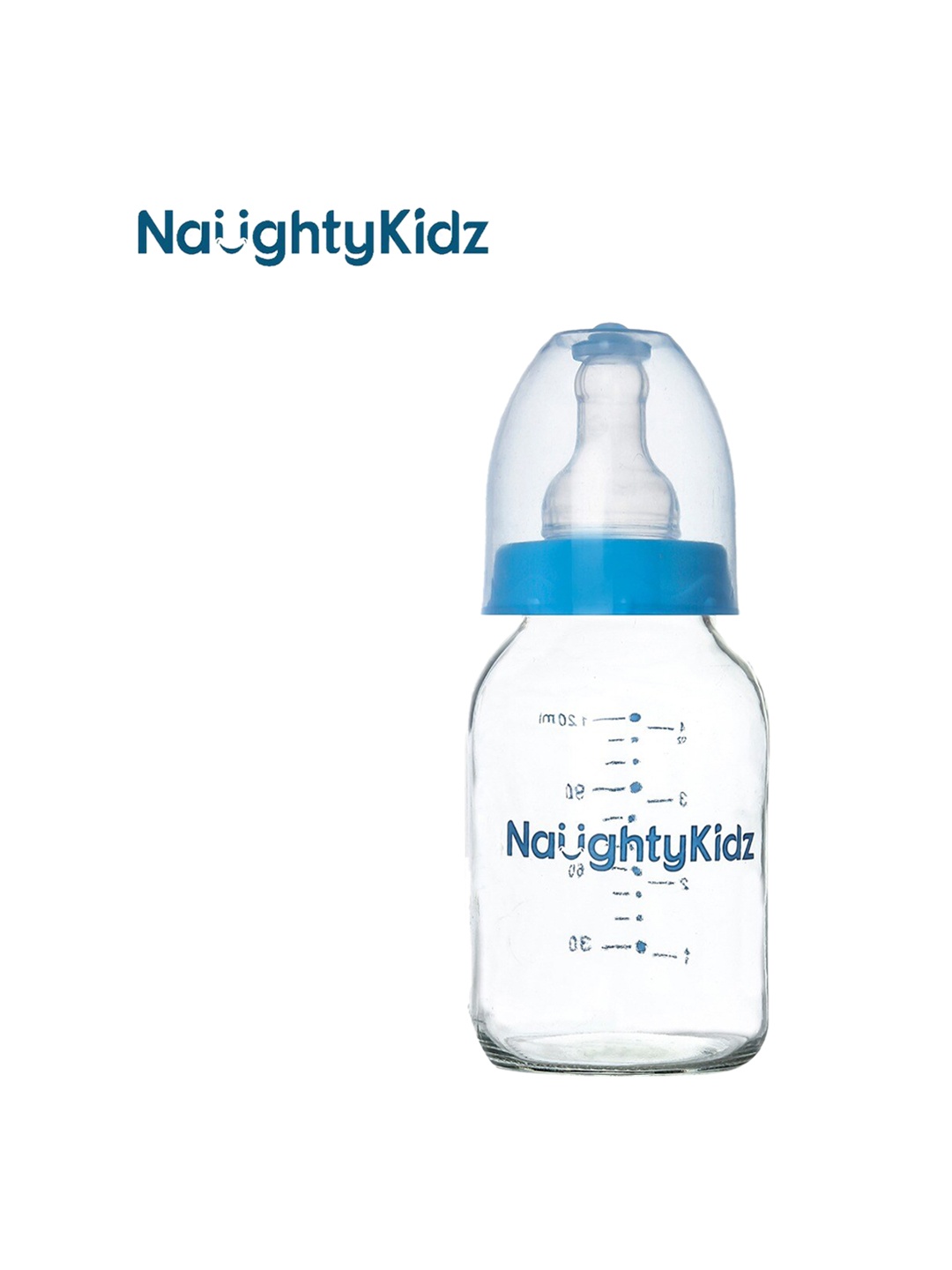 

NAUGHTY KIDZ Pack of 2 Glass Baby Feeding Bottles 120ml each, Pink