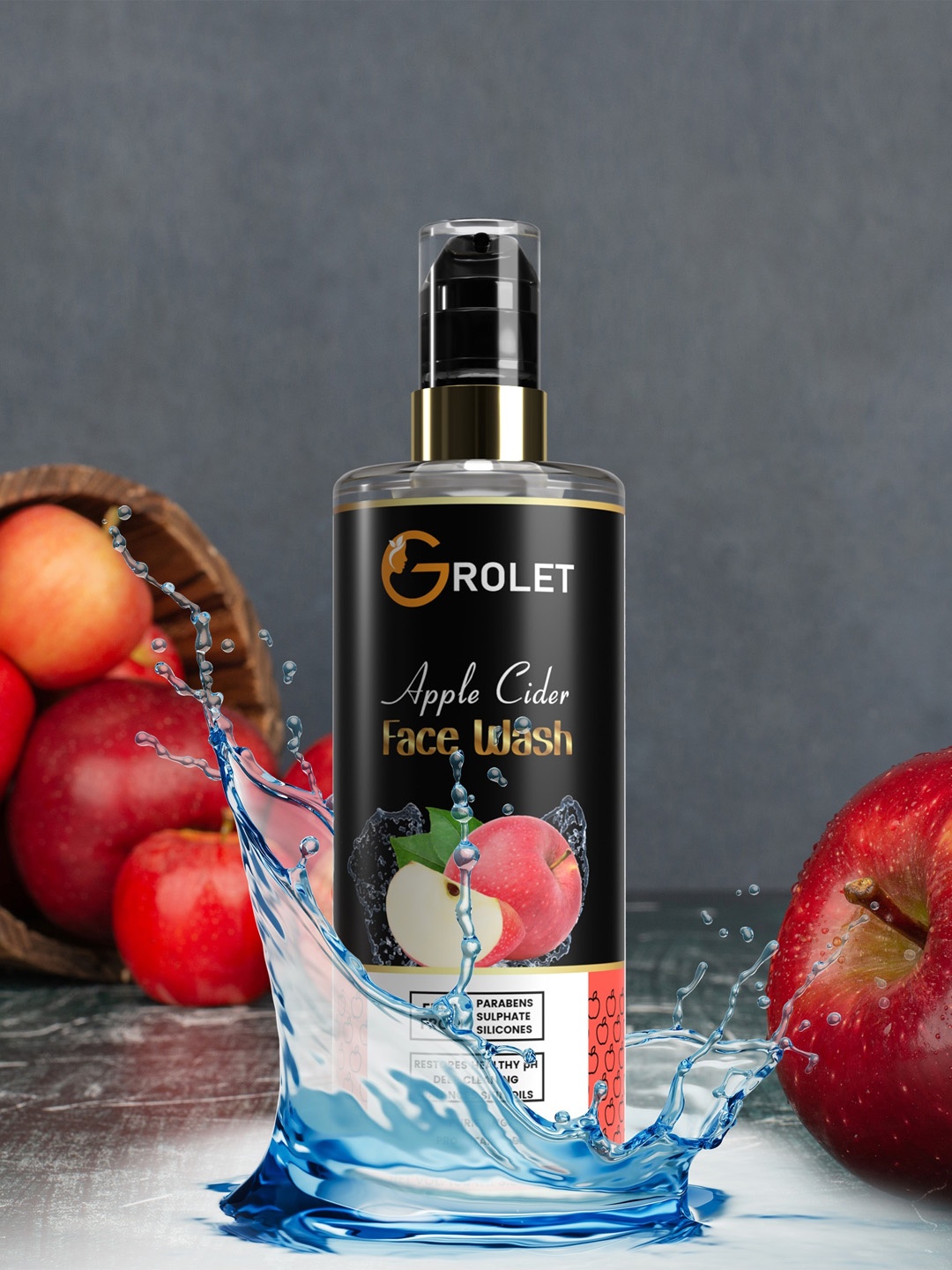 

GROLET Apple Cider Vinegar Cleansing Face Wash - 100 ml, Black