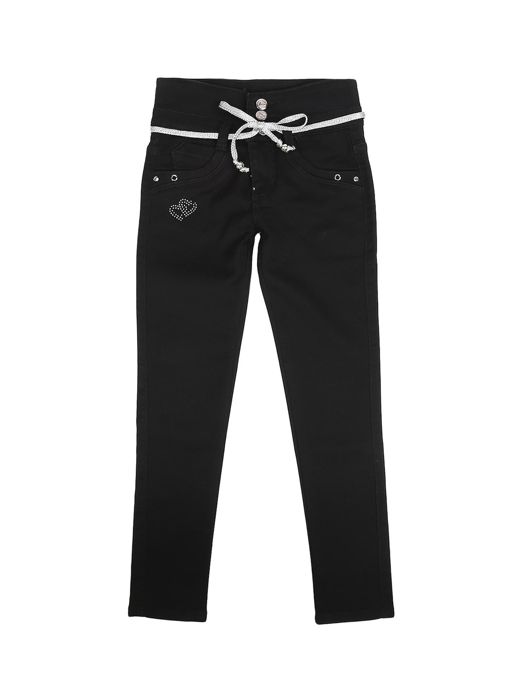 

V-Mart Girls Black Classic Embellished Jeans