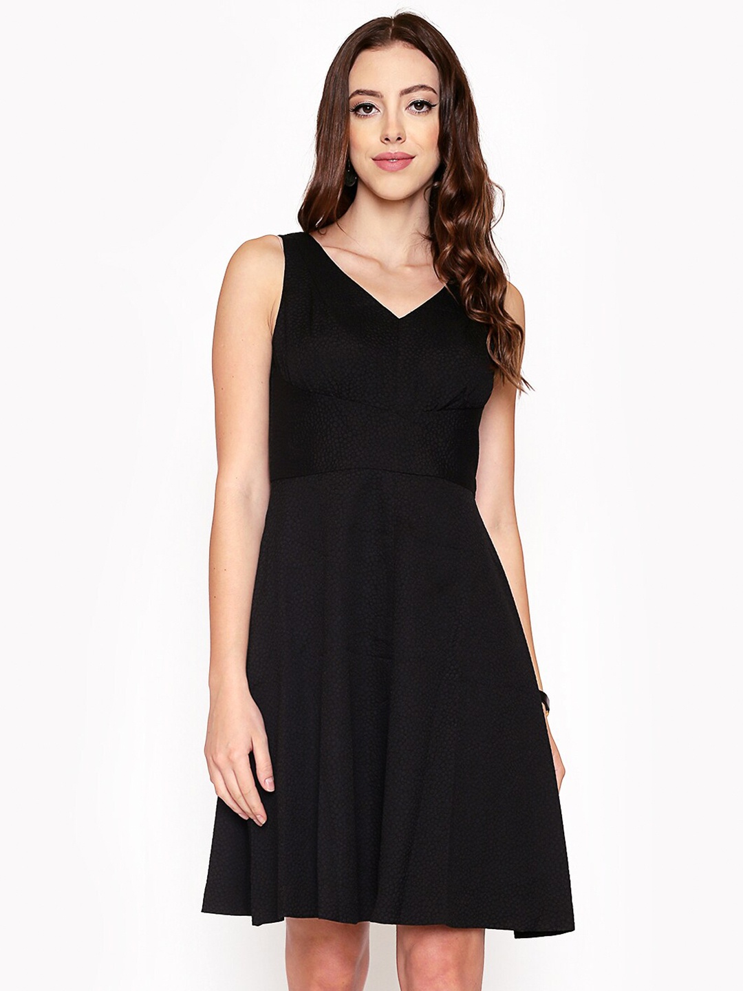 

250 DESIGNS Women Black Crepe Dress