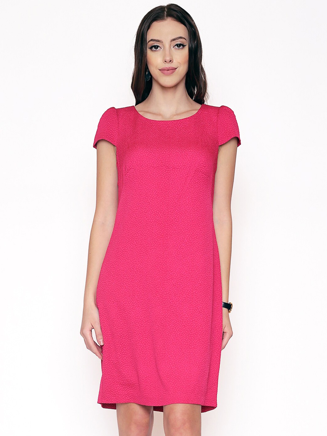 

250 DESIGNS Pink Crepe Sheath Dress