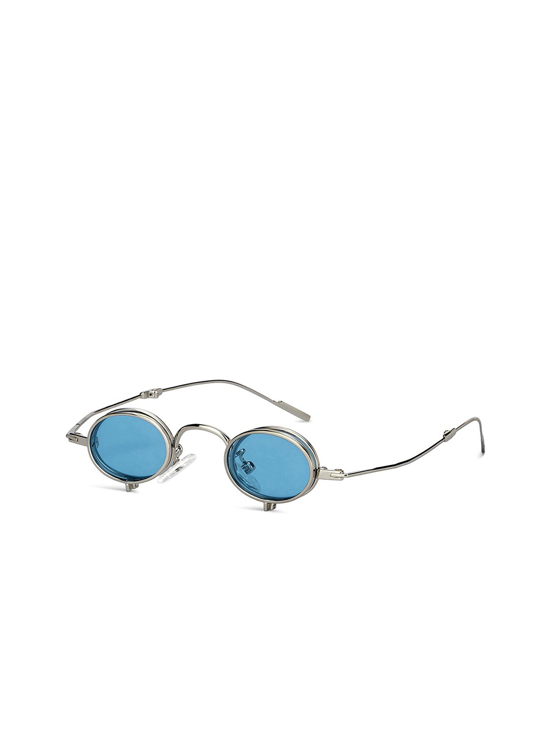 

Vincent Chase Unisex Blue Lens & Silver-Toned Round Sunglasses 151392