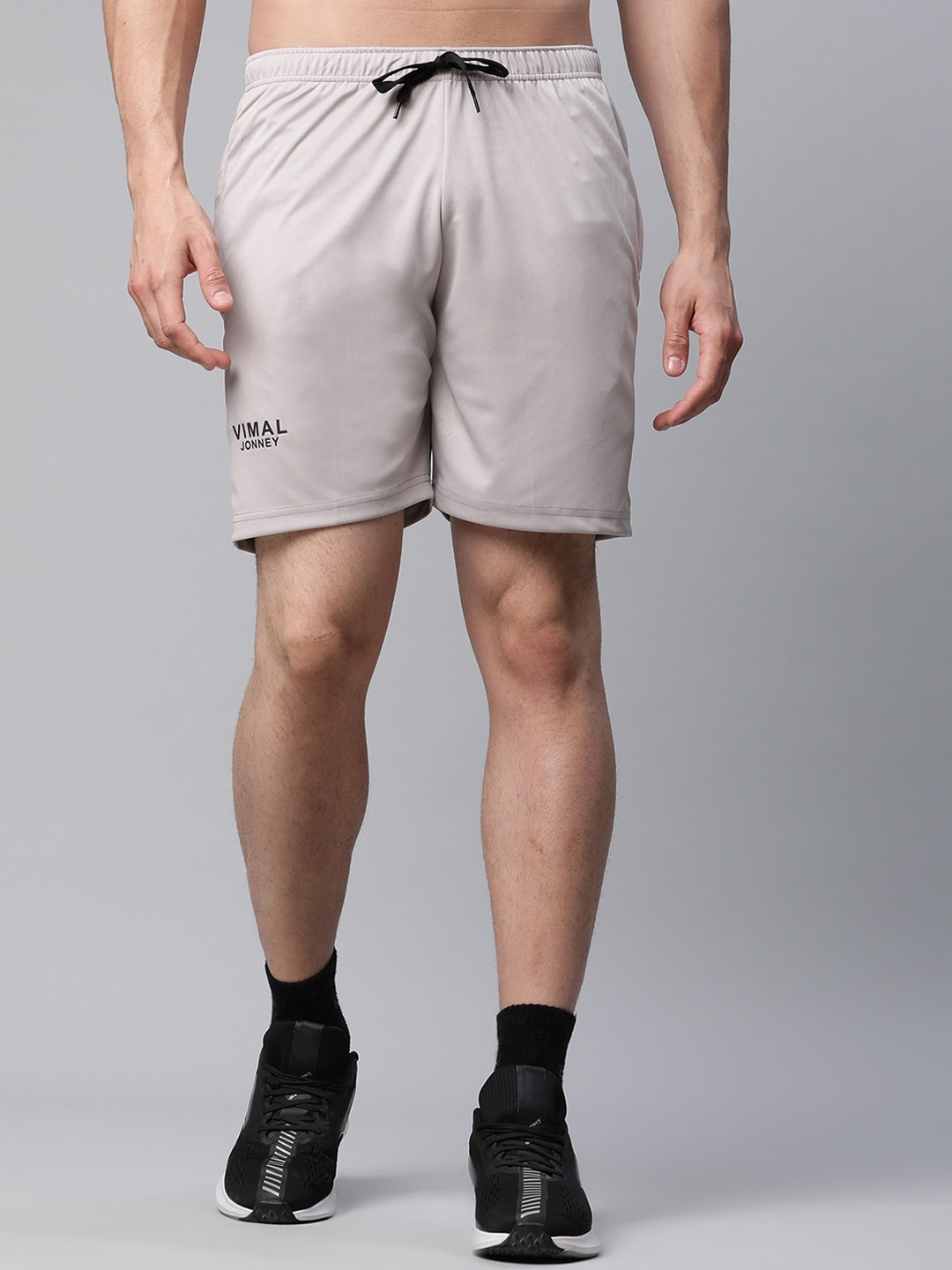 

MACK JONNEY JONNEY Men Grey Melange Training or Gym Sports Shorts