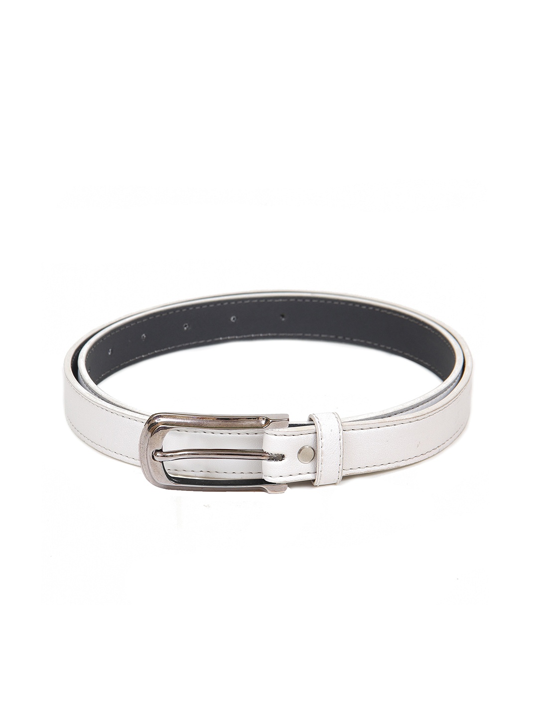 

thickskin Women White Textured PU Belt