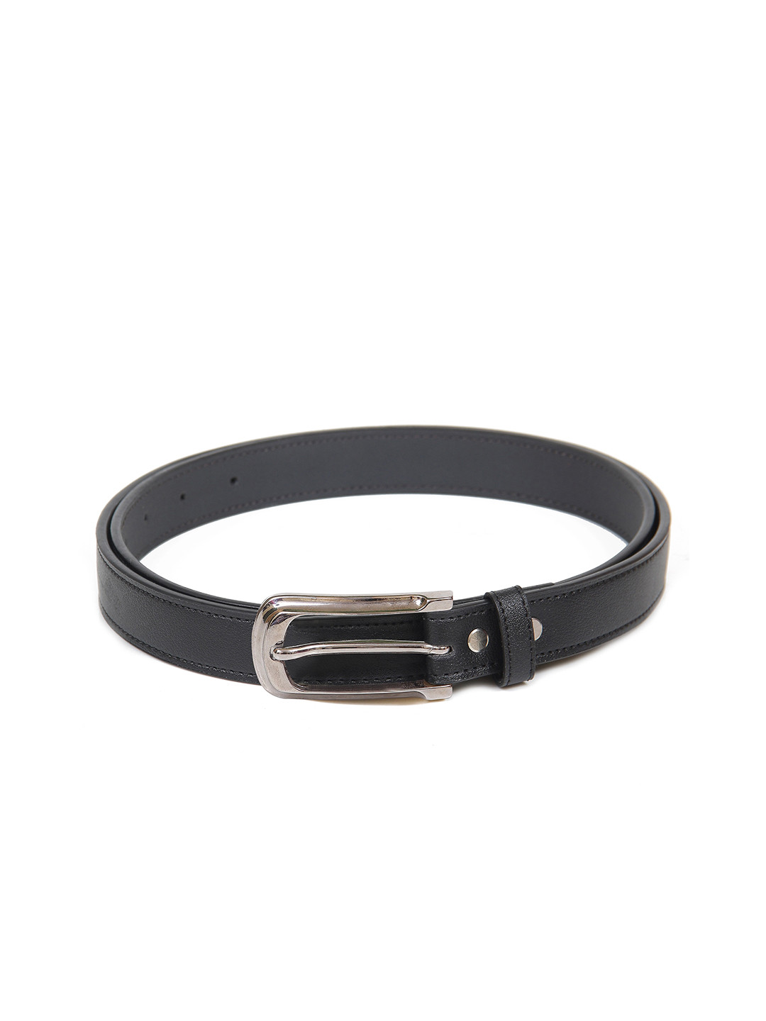 

thickskin Women Black Textured PU Belt