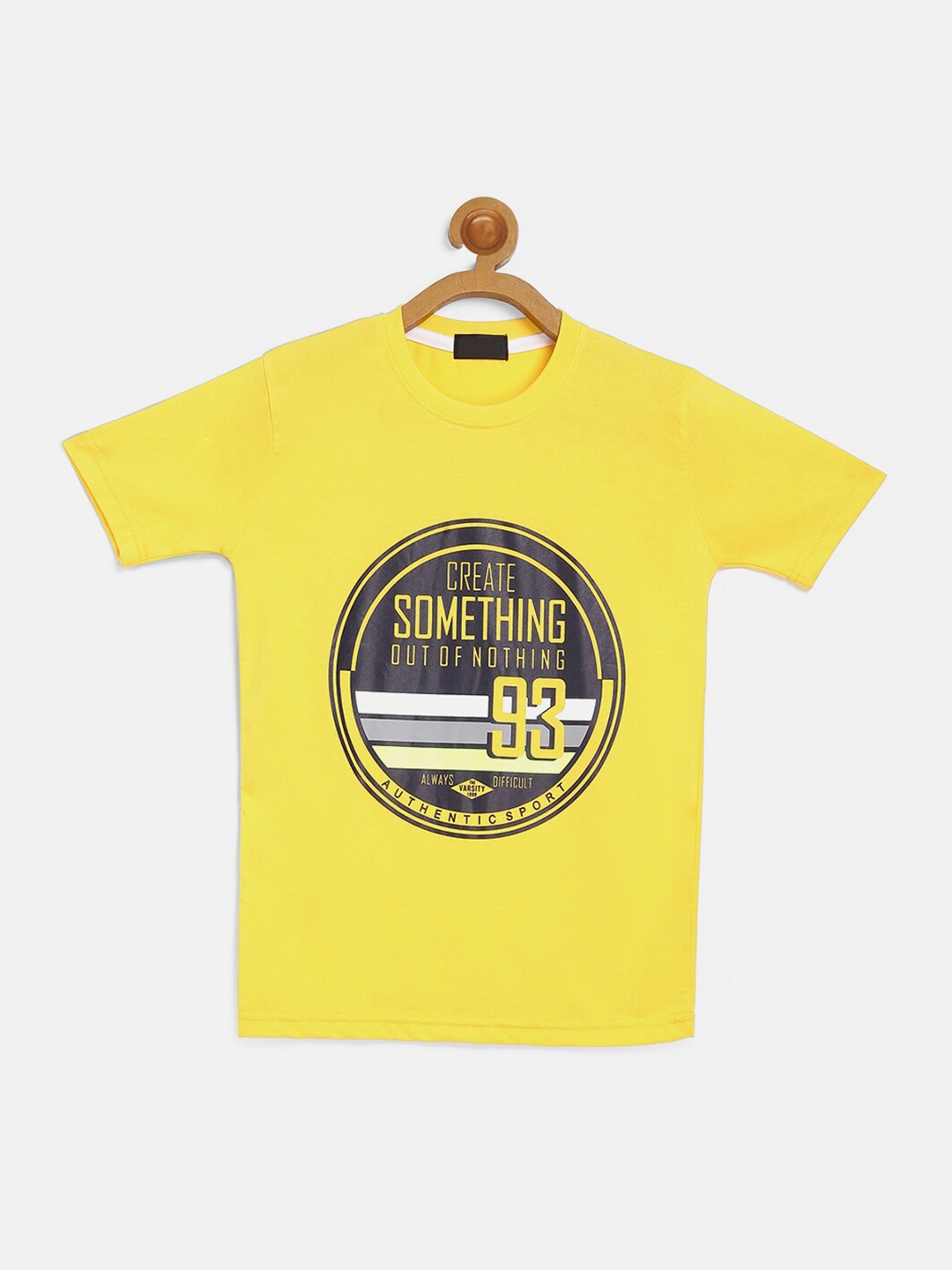 

V2 Value & Variety Boys Yellow Printed Cotton T-shirt