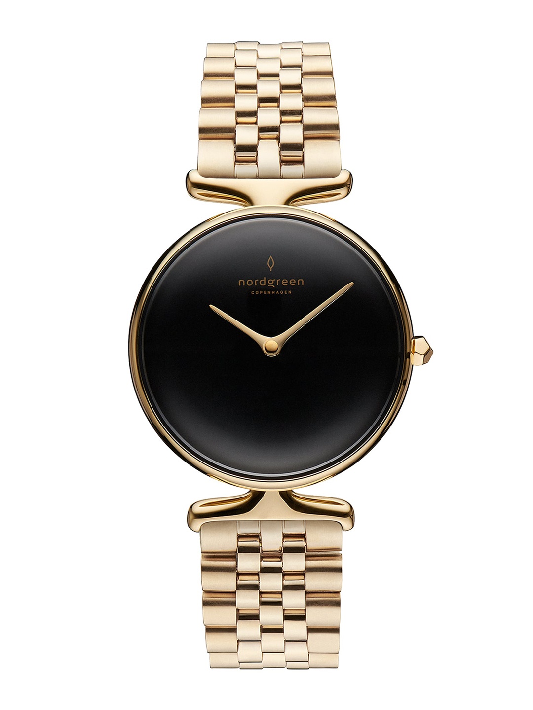 

Nordgreen Women Black Mother of Pearl Dial & Gold Toned Strap Analogue Watch