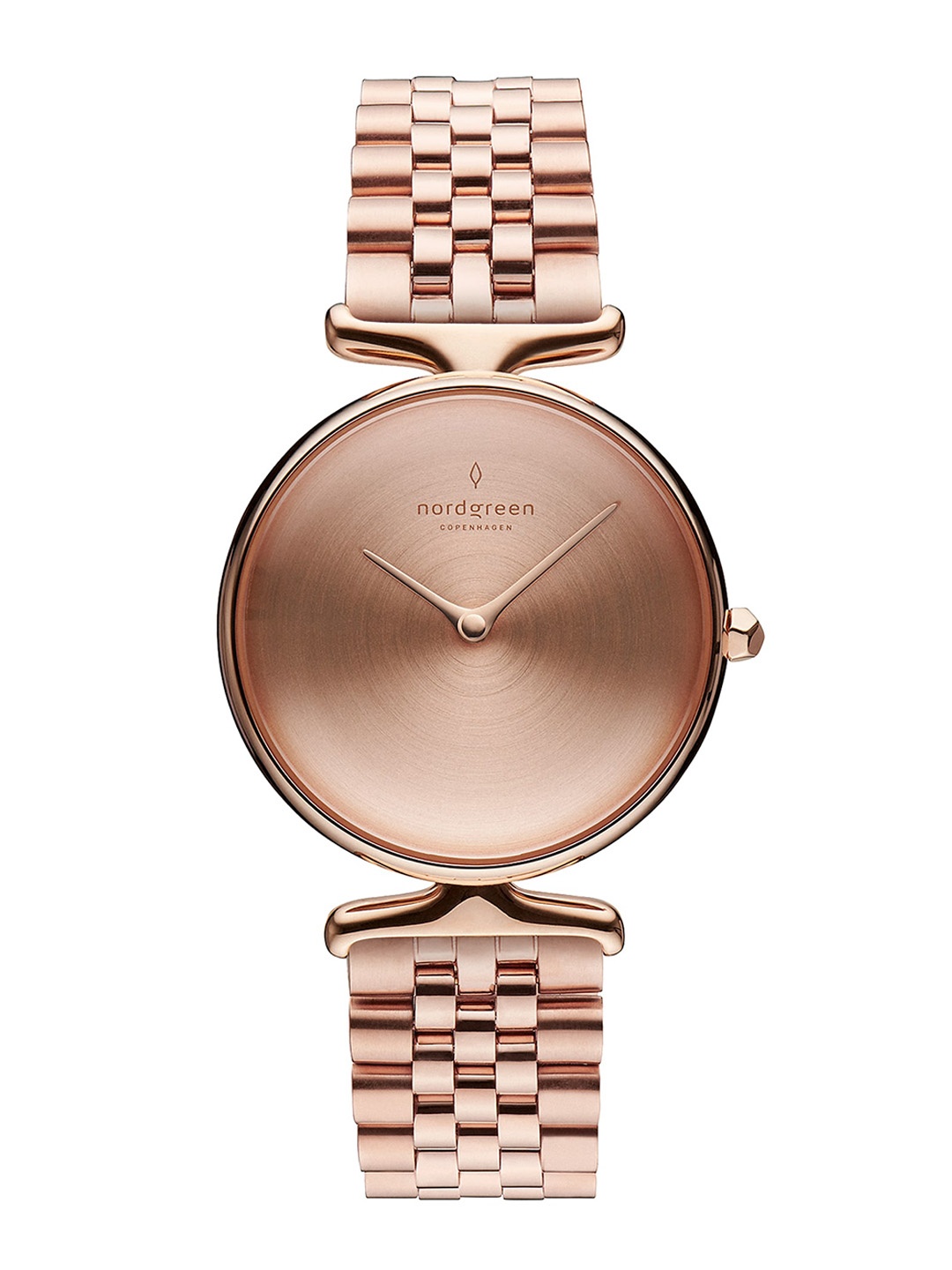 

Nordgreen Women Rose Gold-Toned Embellished Dial & Rose Gold Toned Stainless Steel Bracelet Style Straps Watch