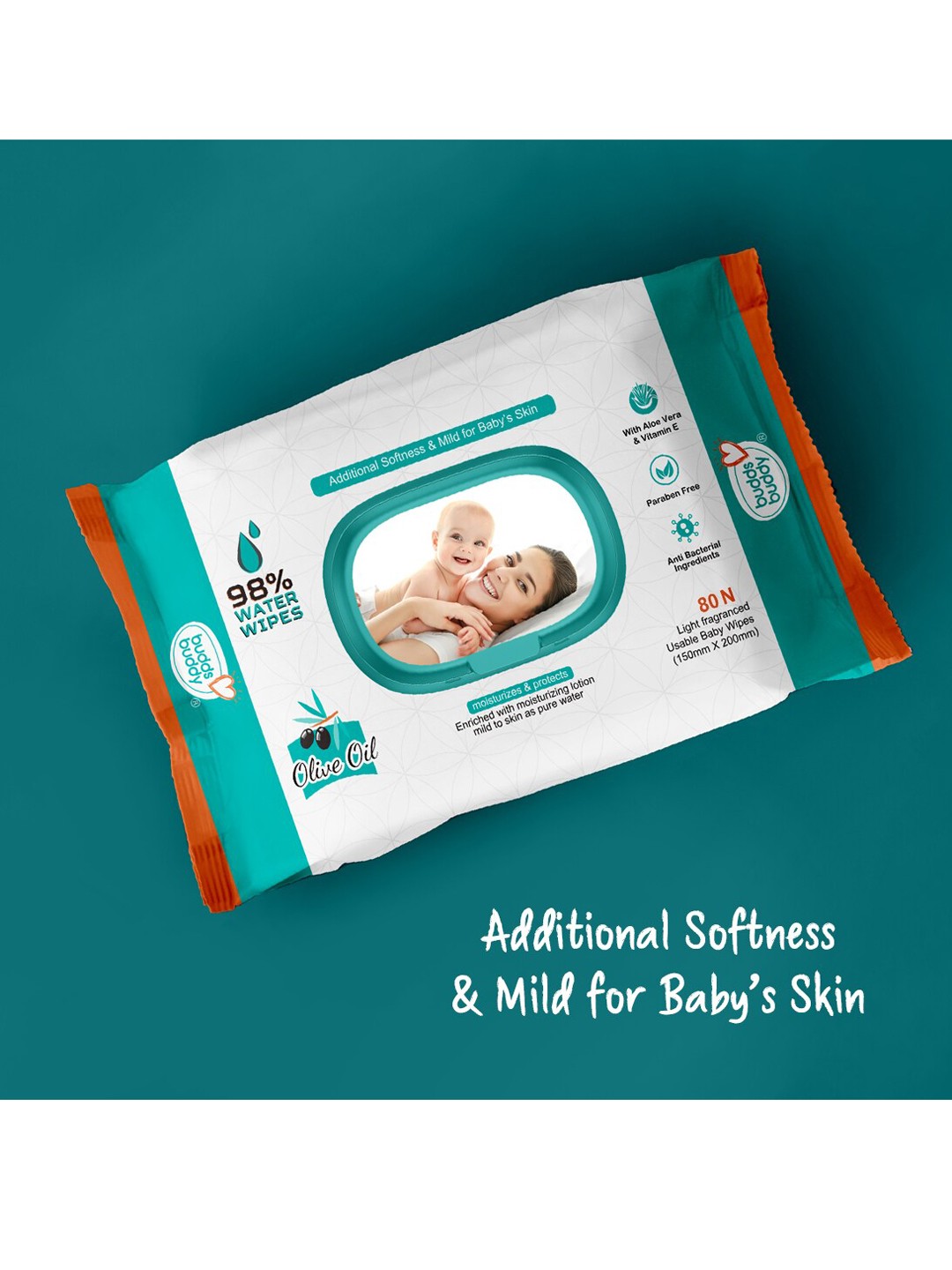 

BUDDSBUDDY Infants Combo of 3 Skincare Wet Wipes With Aloe Vera- 80 Pulls Each, White