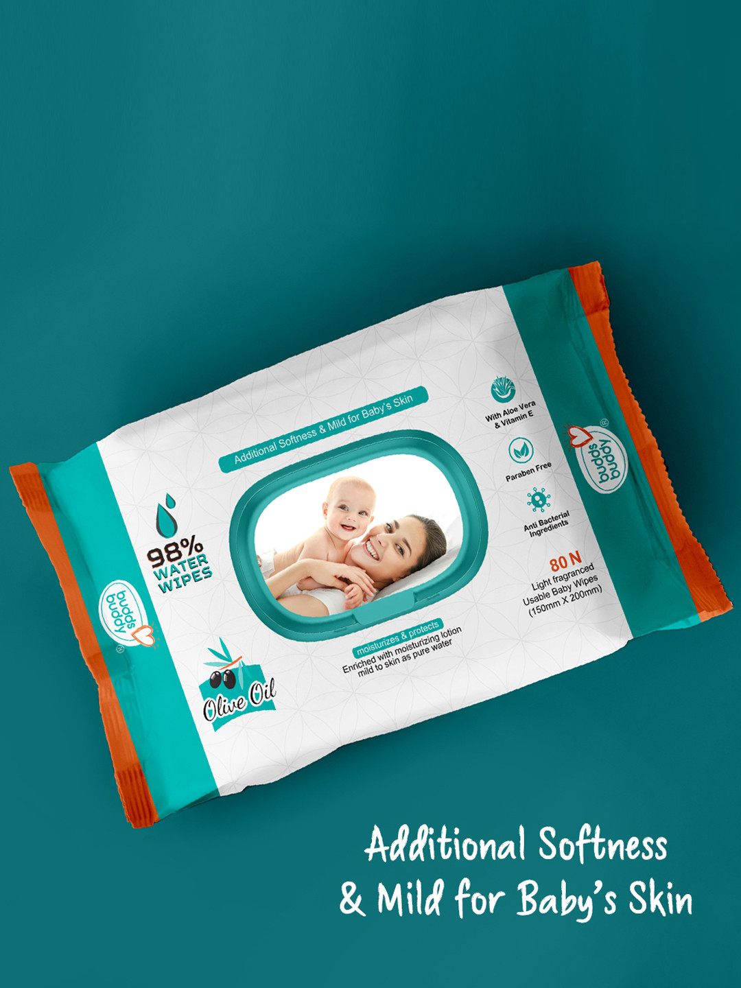 

BUDDSBUDDY Infants Combo of 4 Skincare Wet Wipes With Aloe Vera- 80 Pulls Each, White