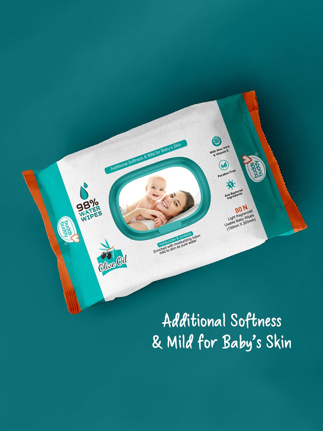 

BUDDSBUDDY Infants Combo of 2 Skincare Wet Wipes With Aloe Vera- 80 Pulls Each, White