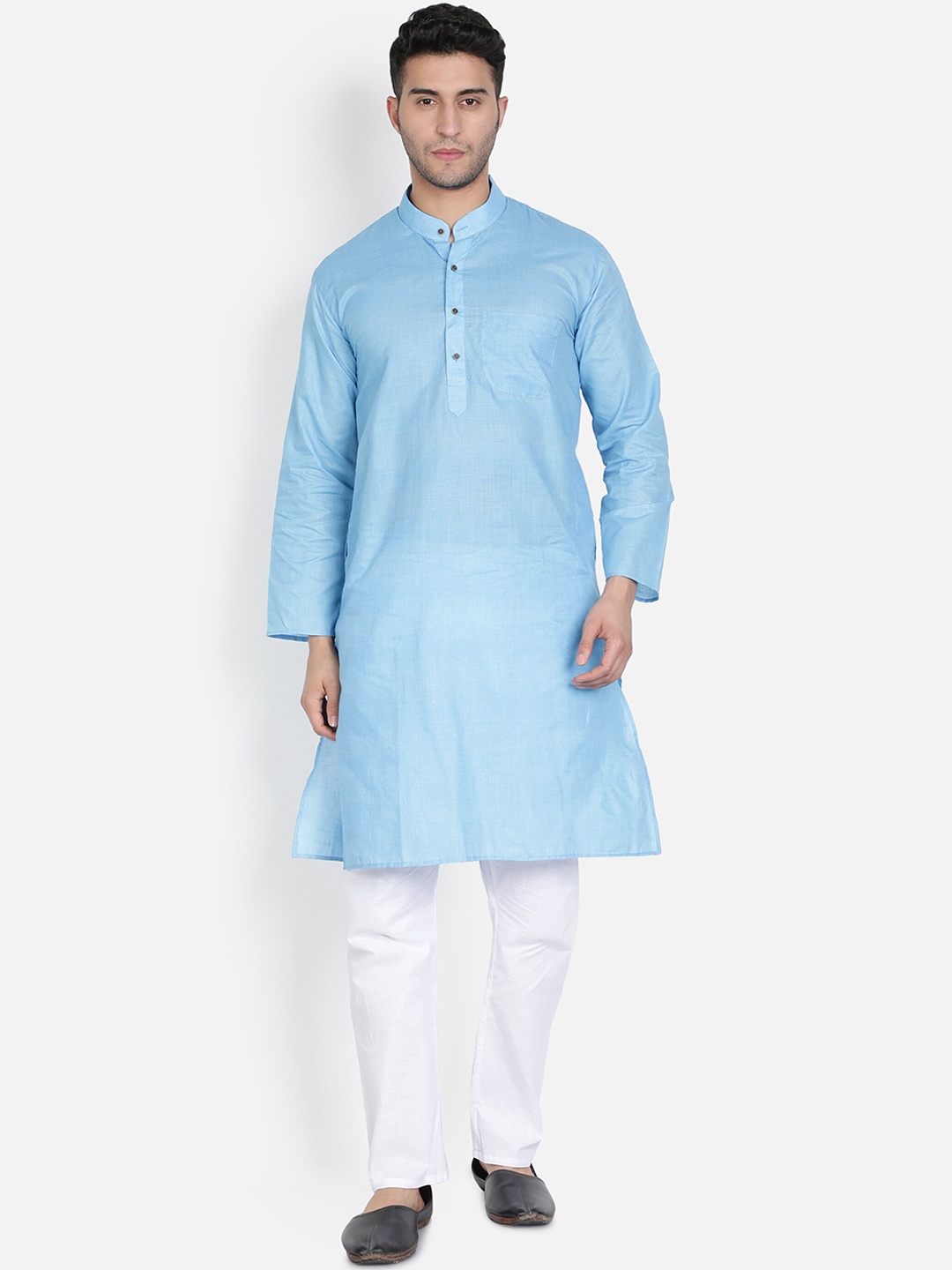 

Armaan Ethnic Men Blue Pure Cotton Kurta with Pyjamas