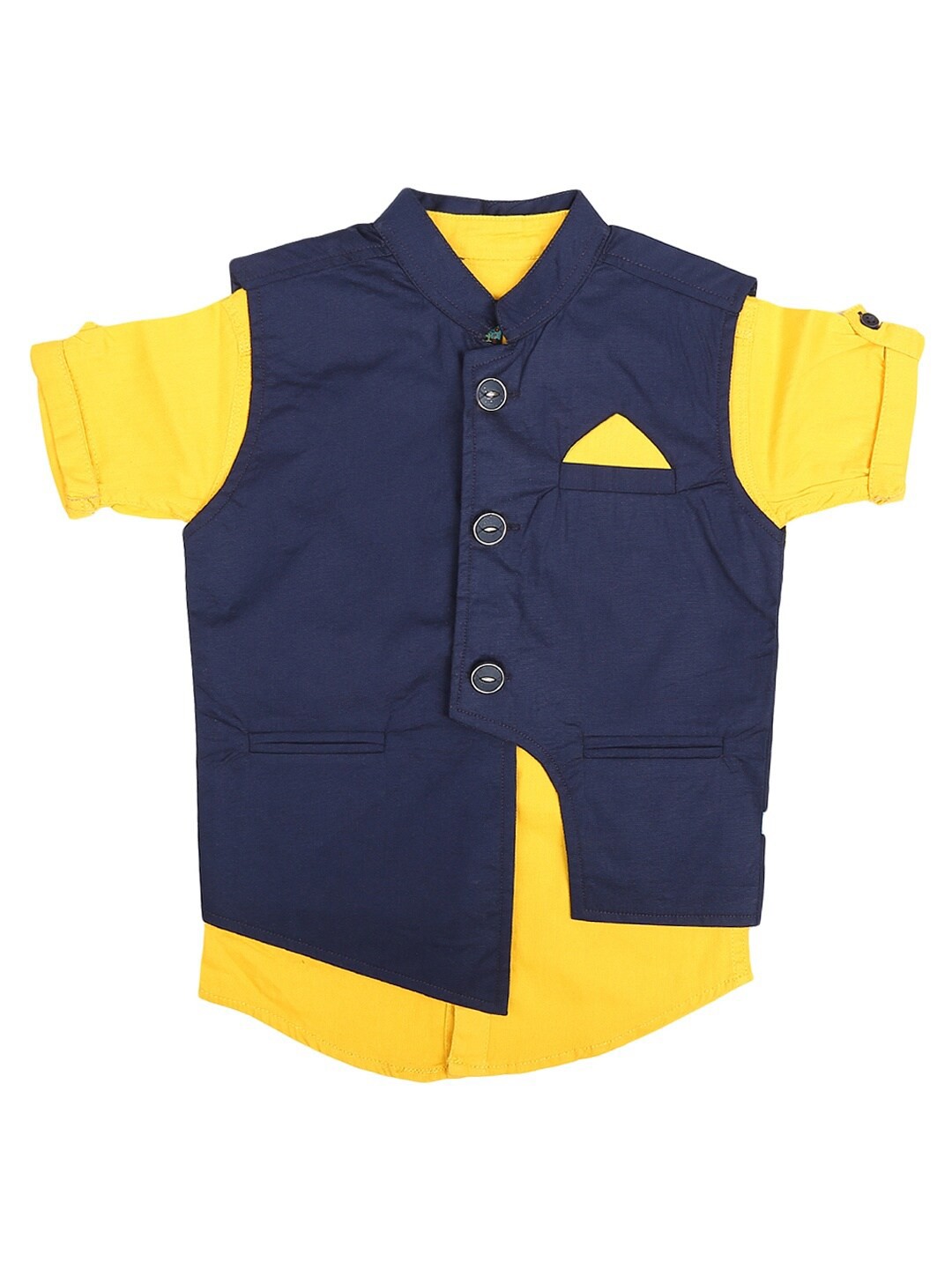 

V-Mart Boys Mustard Classic Cotton Casual Shirt