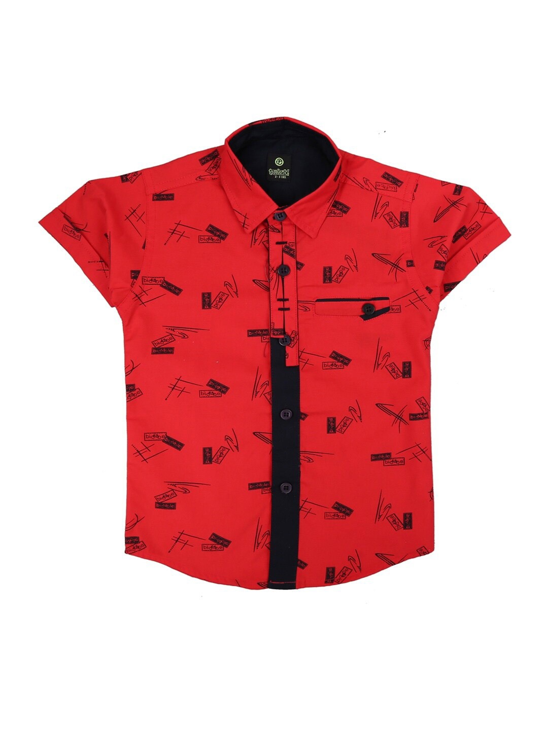 

V-Mart Boys Red Classic Abstract Printed Casual Shirt