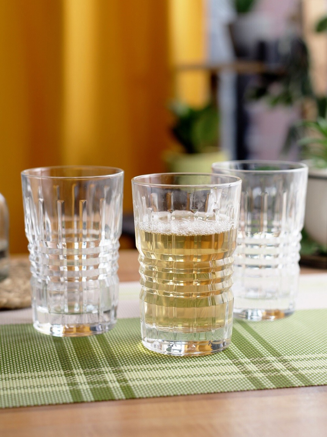 

Cristal DArques Set Of 4 Transparent Textured Tumblers