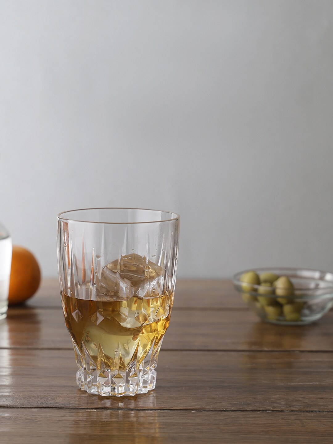 

Cristal DArques Set Of 2 Transparent Textured Tumblers