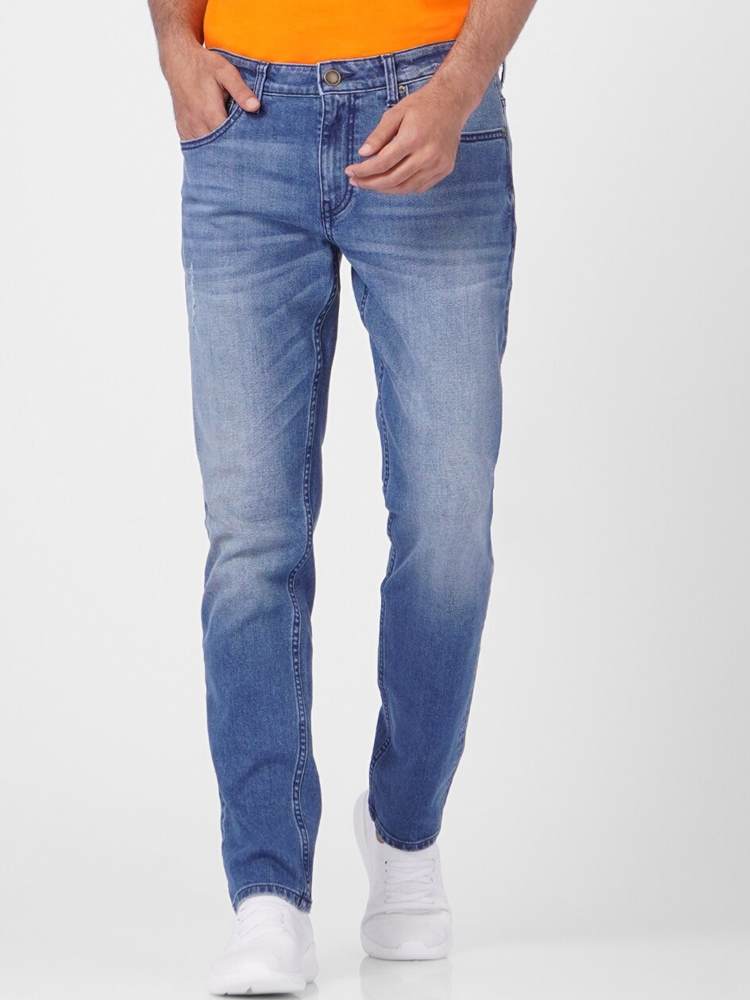 

Jack & Jones Men Blue Slim Fit Heavy Fade Cotton Jeans