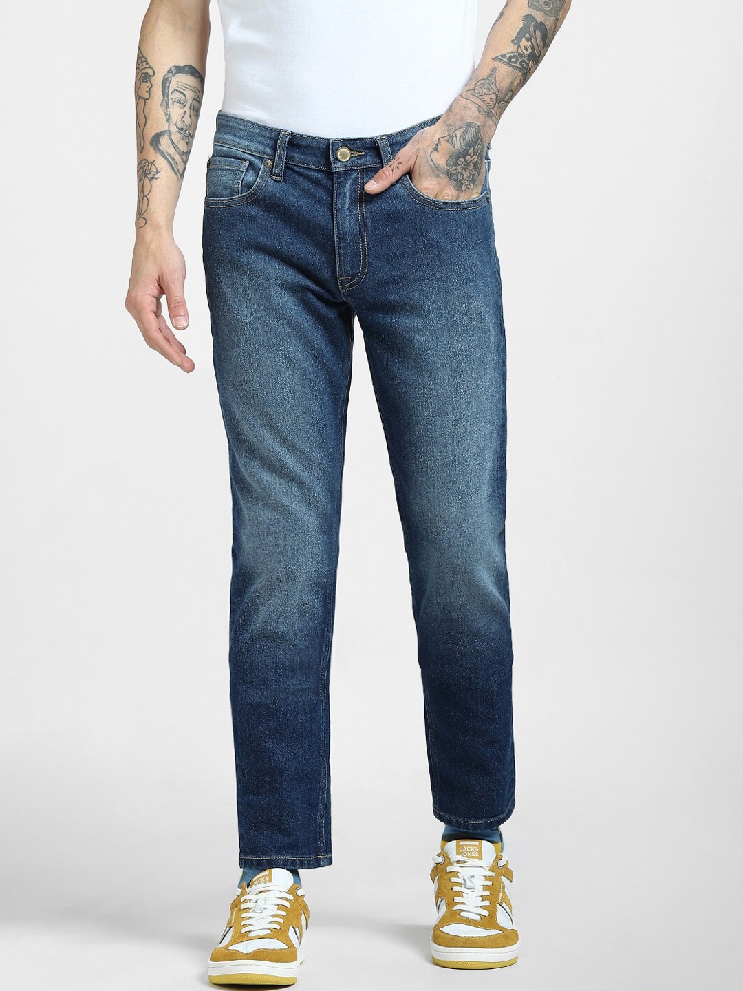

Jack & Jones Men Blue Slim Fit Heavy Fade Jeans