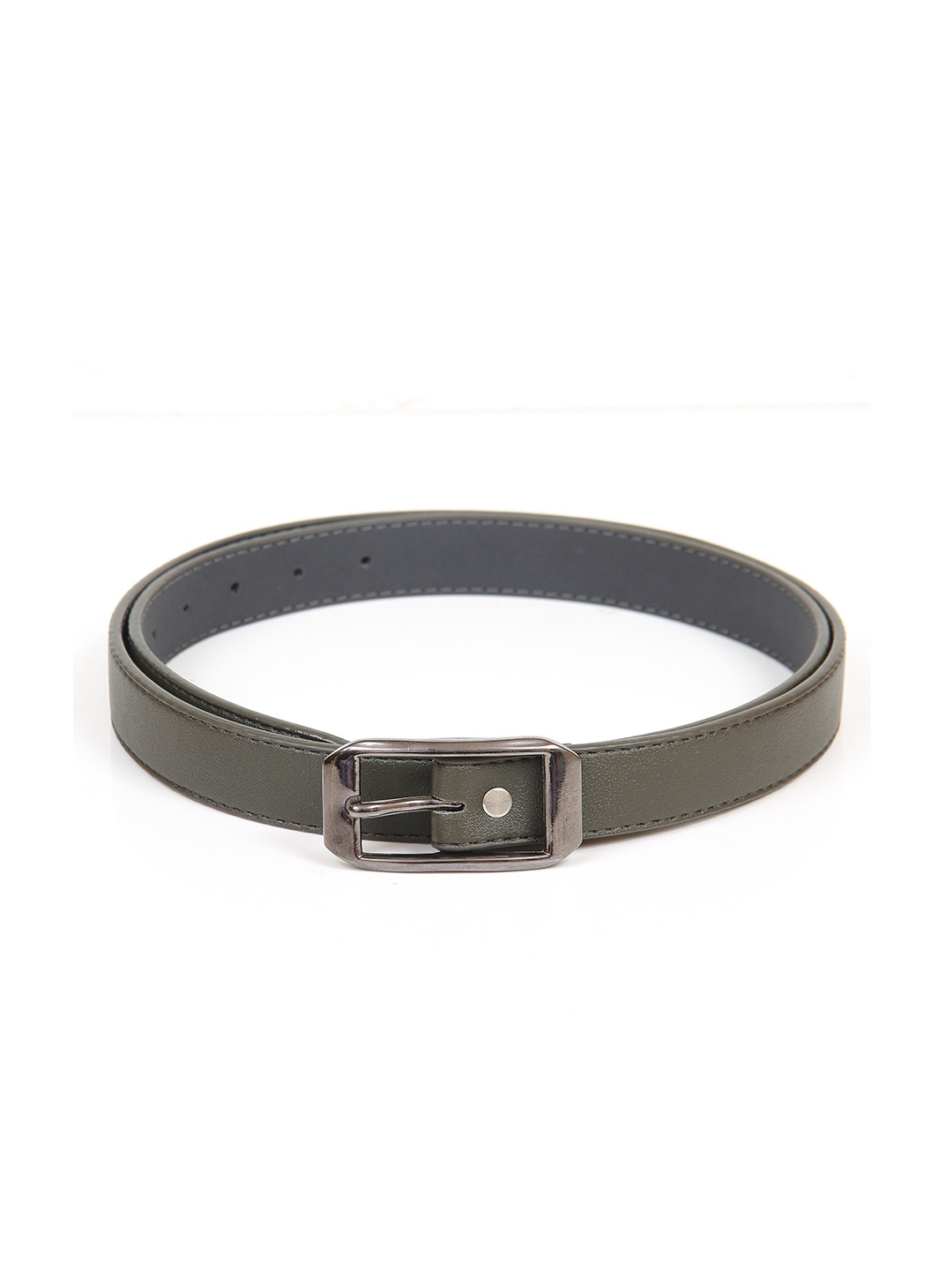 

thickskin Women Olive Green Textured PU Belt