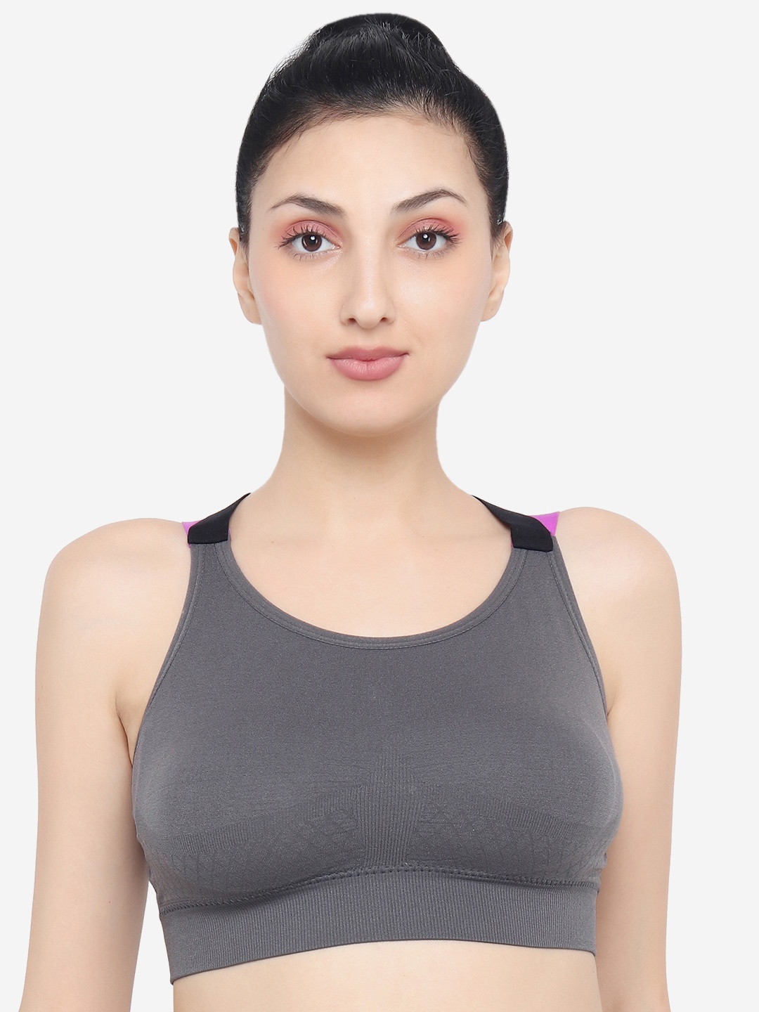 

XOXO Design Grey Workout Bra - Removable Padding