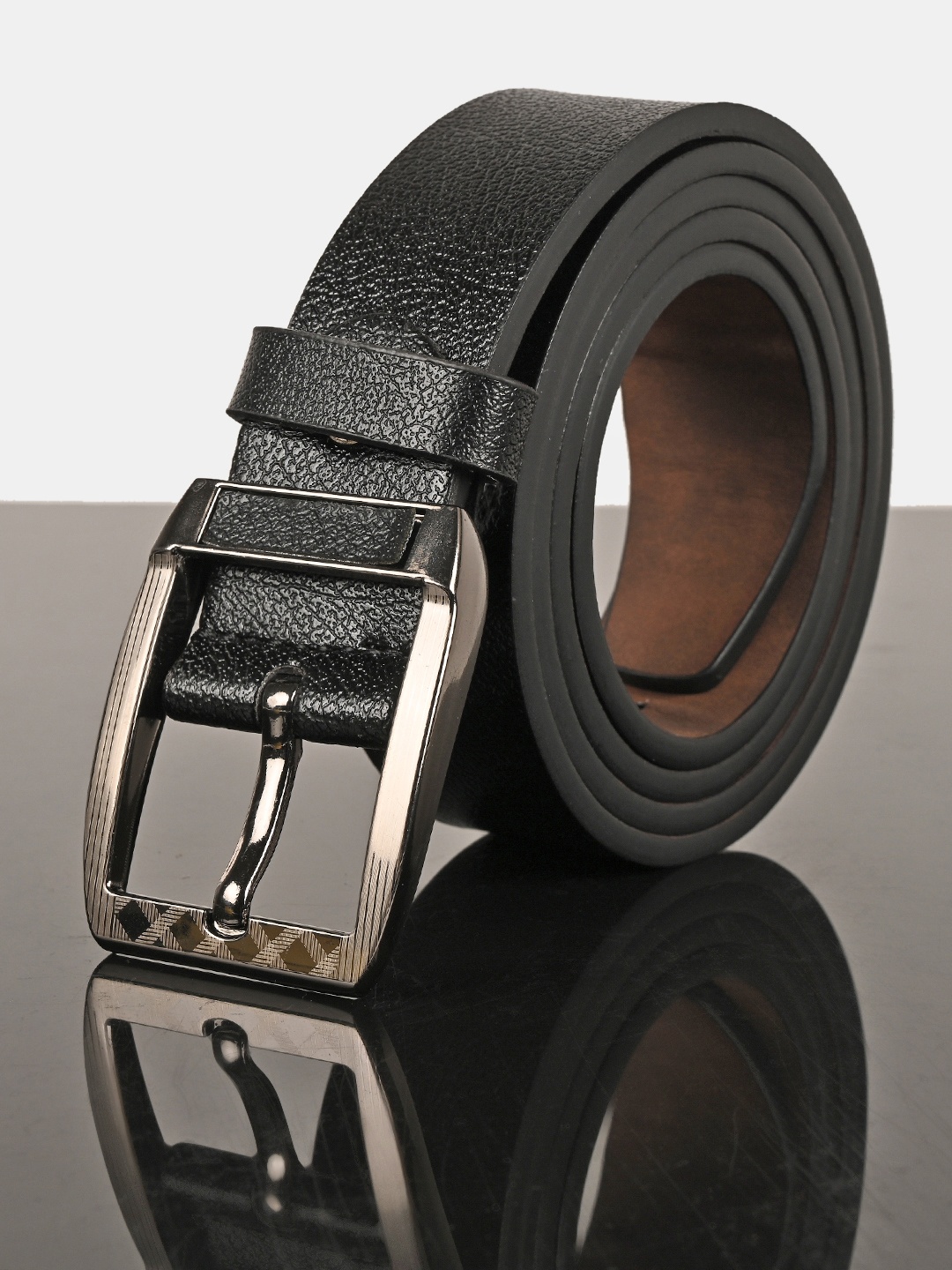 

BuckleUp Men Black Formal Belt