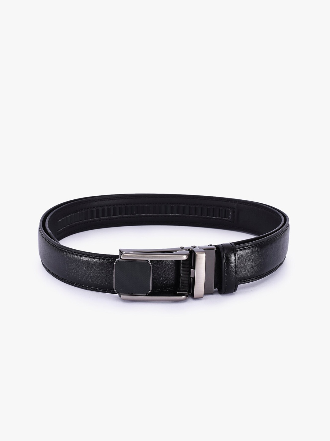 

BuckleUp Men Black Solid Belt