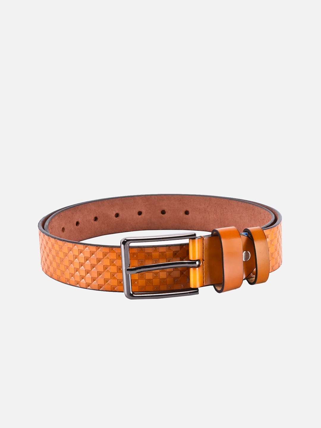 

BuckleUp Men Tan Brown Textured Belt