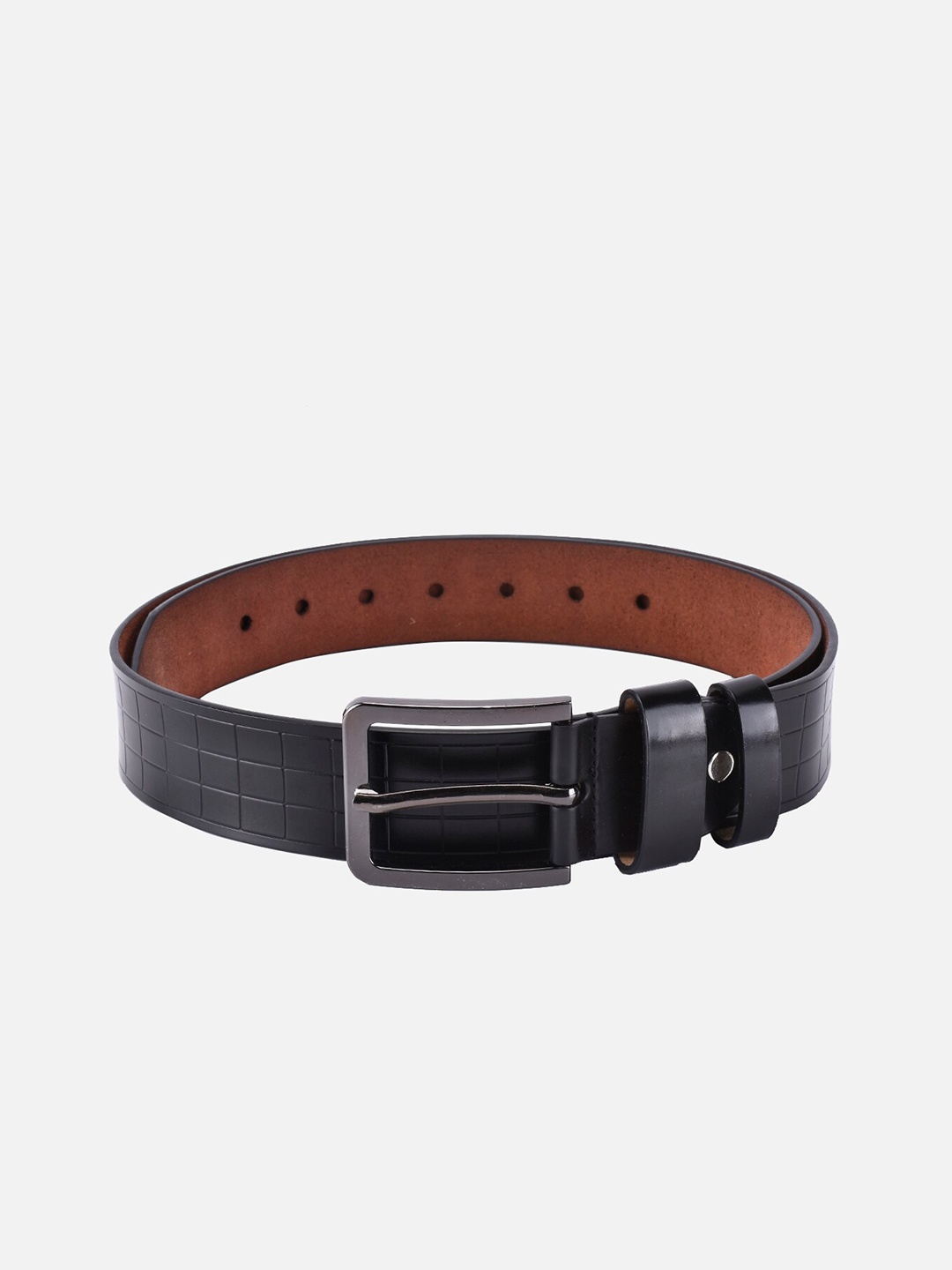 

BuckleUp Men Black Textured Belt