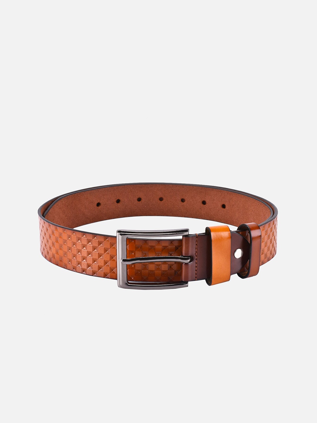 

BuckleUp Men Tan Brown Textured Belt